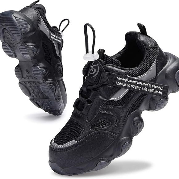 Santiro Other - Santiro Boys Shoes Lightweight Fashion Kids Girls Sneakers Black Size 5 Big Kid